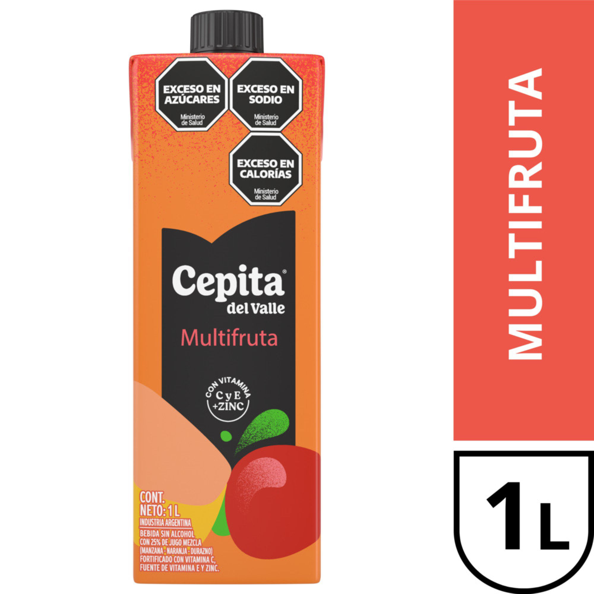Jugo Cepita del valle 25% multifruta 1 l.