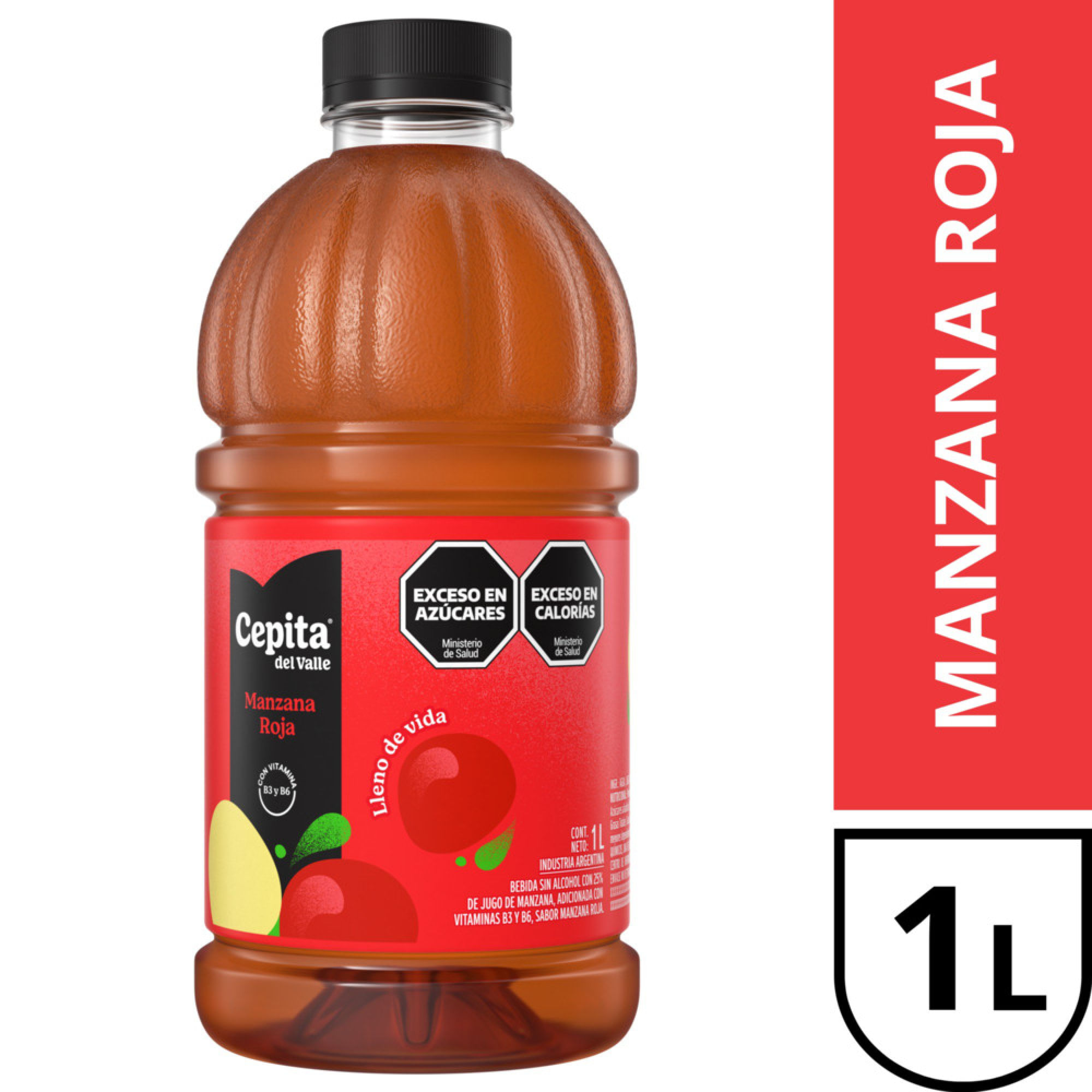 Jugo Cepita Del Valle Manzana Roja 1l