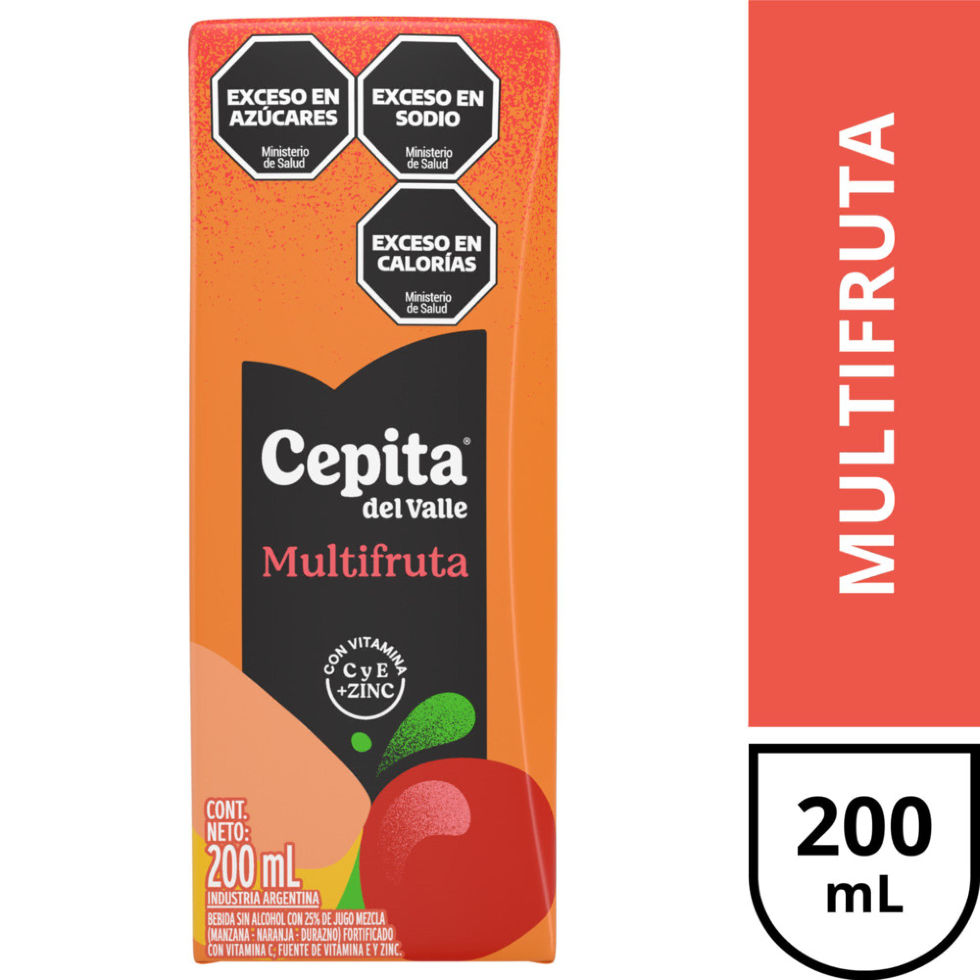 Jugo Cepita del Valle multifruta 200 cc.