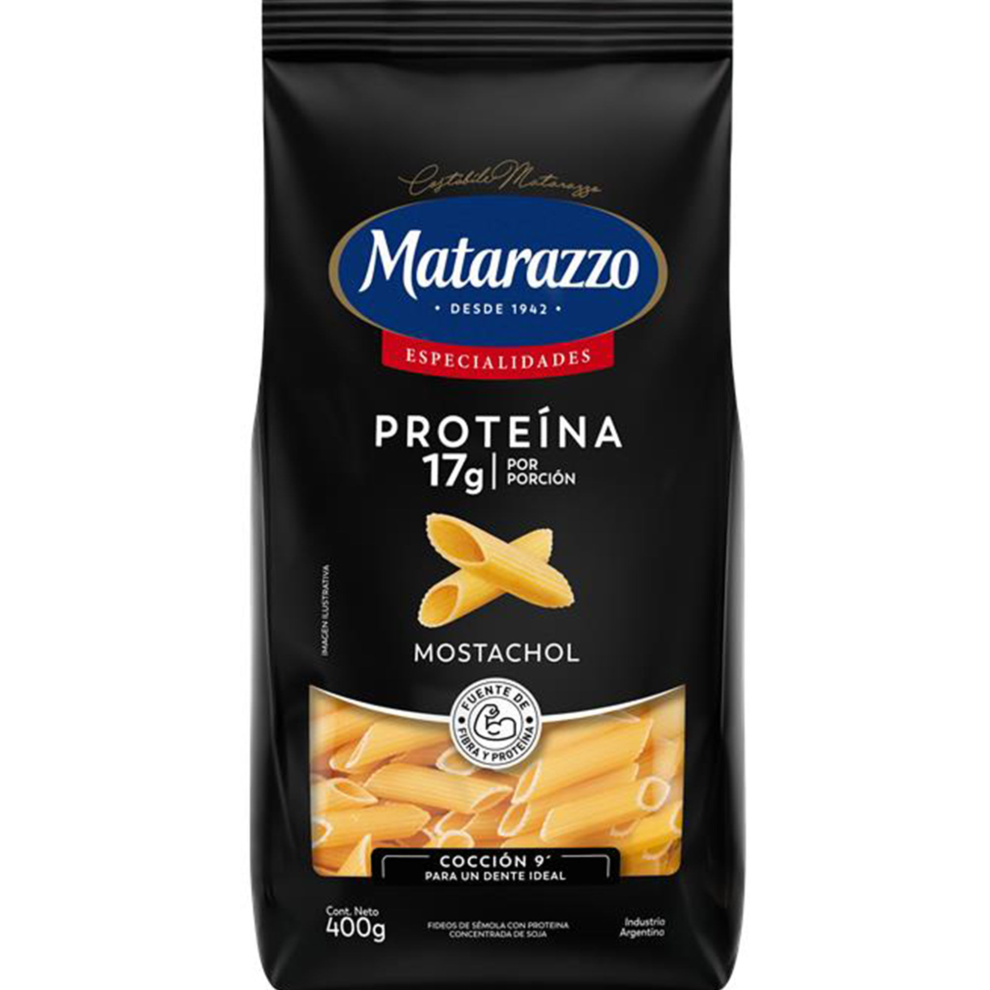 Fideos Matarazzo Proteína Plus Mostachol 400 G