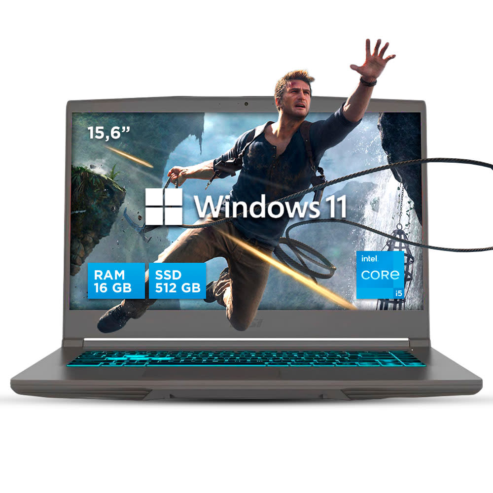 Notebook Gamer Msi Thin B13uc-1000 Ram 16 Gb Ssd 512 Gb Intel Core I5