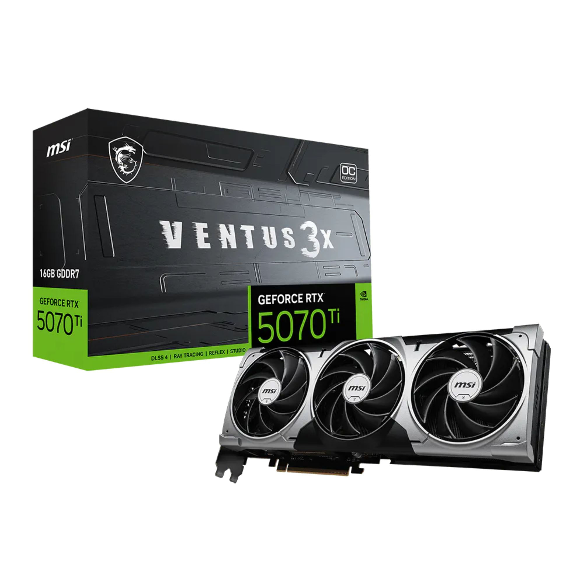 Placa De Video Msi Nvidia Geforce Rtx 5070 Ti Ventus 3x Oc 16gb 912-V531-461