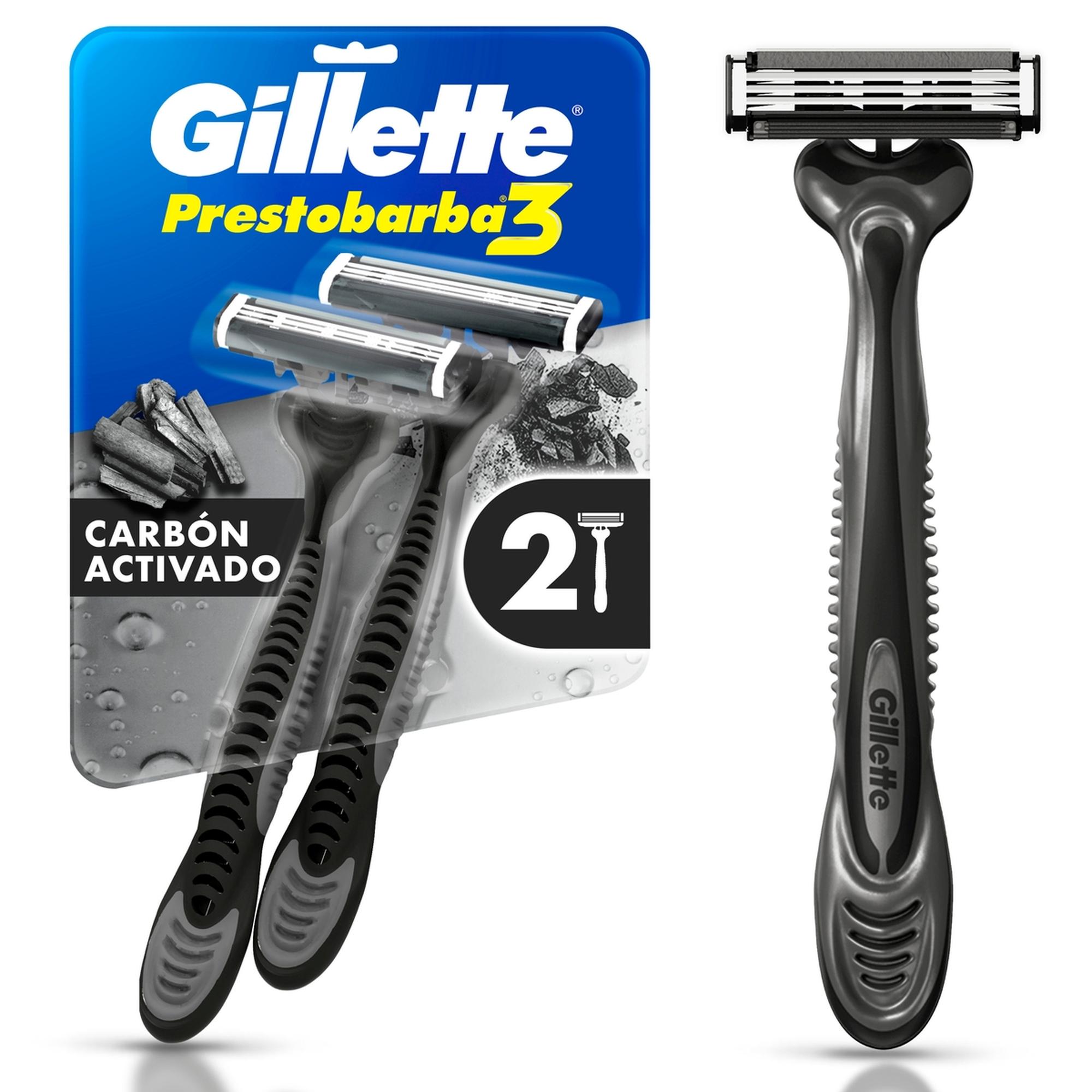 Máquinas De Afeitar Gillette Prestobarba 3 Carbono 2 U