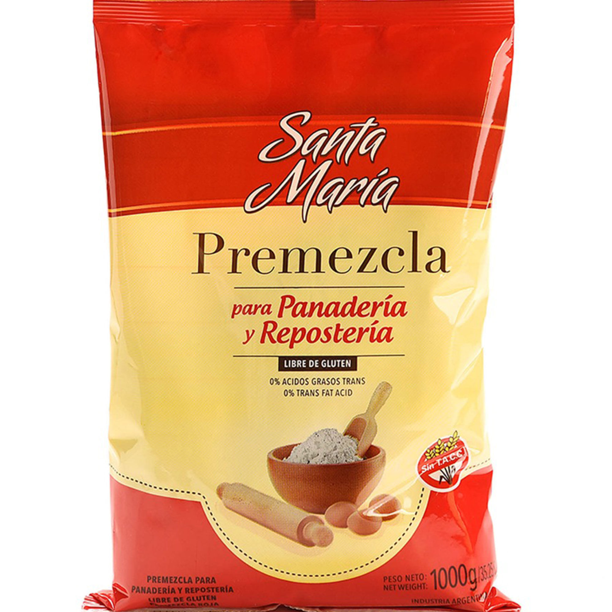 Premezcla para panadería y repostería Santa María 1 kg. Sin TACC