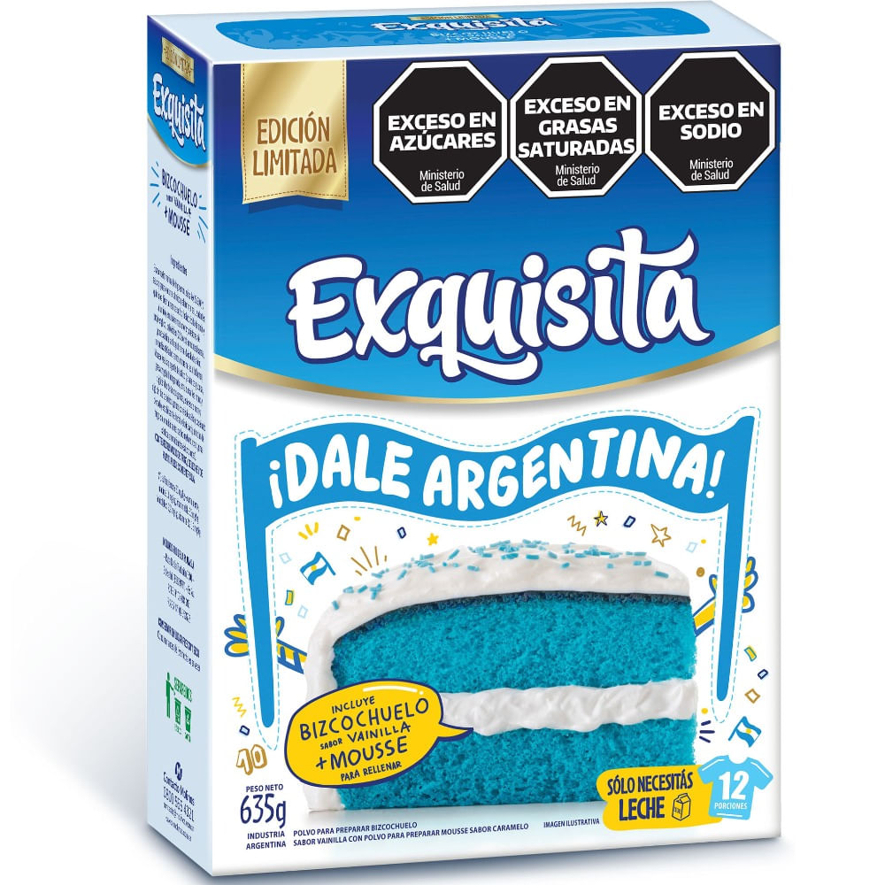 Bizcochuelo de vainilla Exquisita Edición Argentina 635 grs