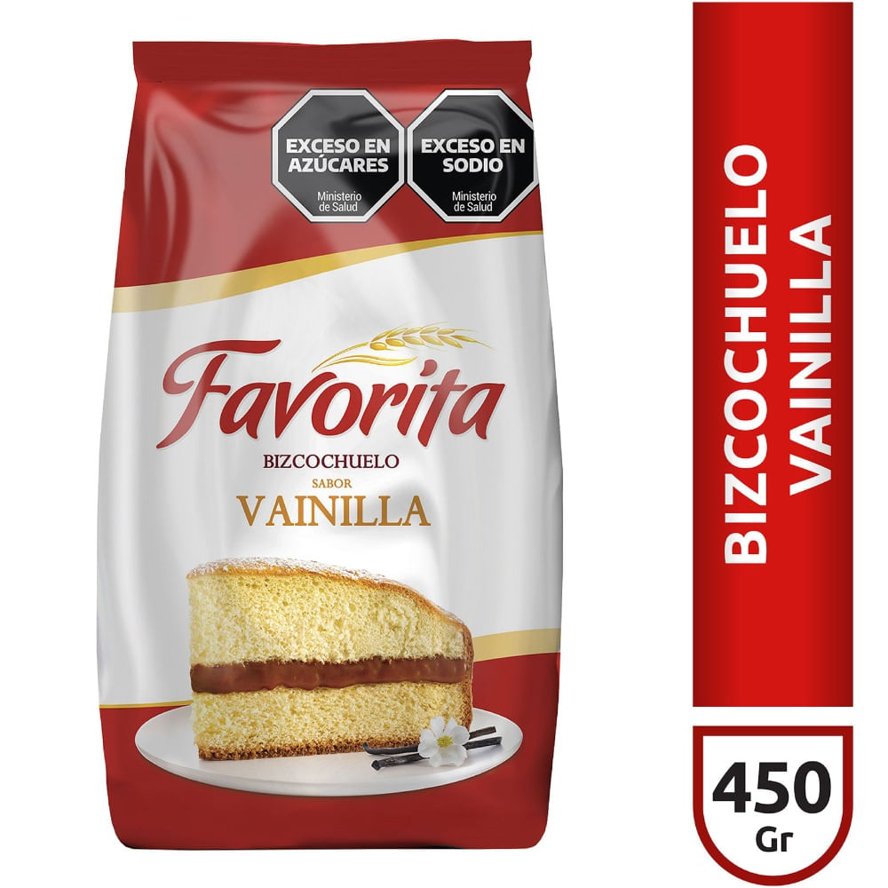 Bizcochuelo Favorita vainilla 450 g.