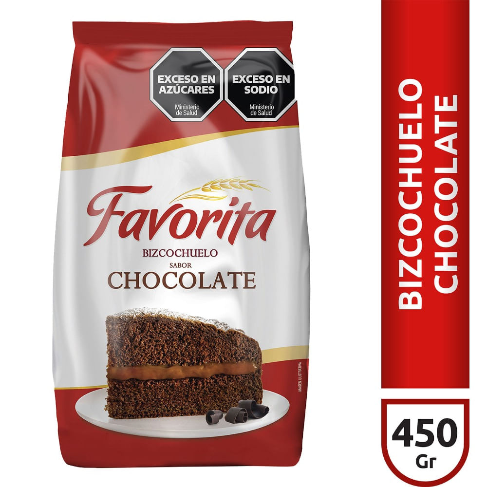 Bizcochuelo Favorita chocolate 450 g.