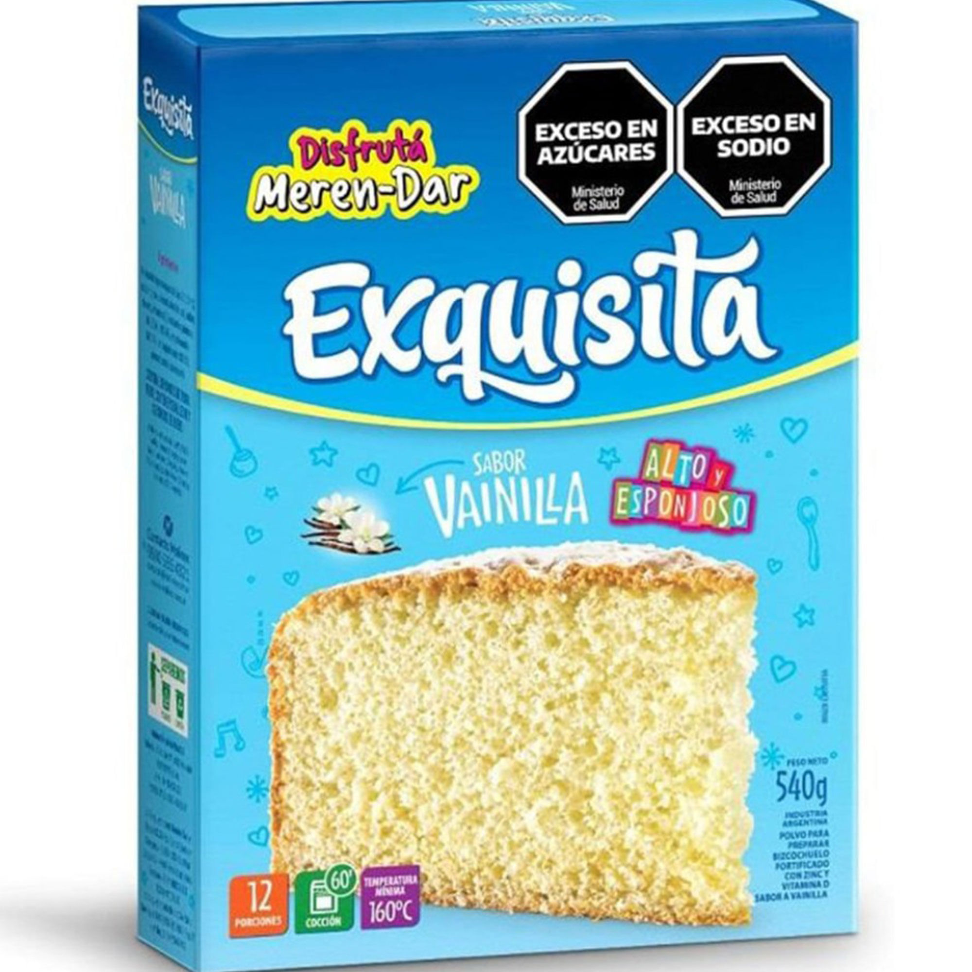 Bizcochuelo Exquisita Sabor Vainilla 540 G