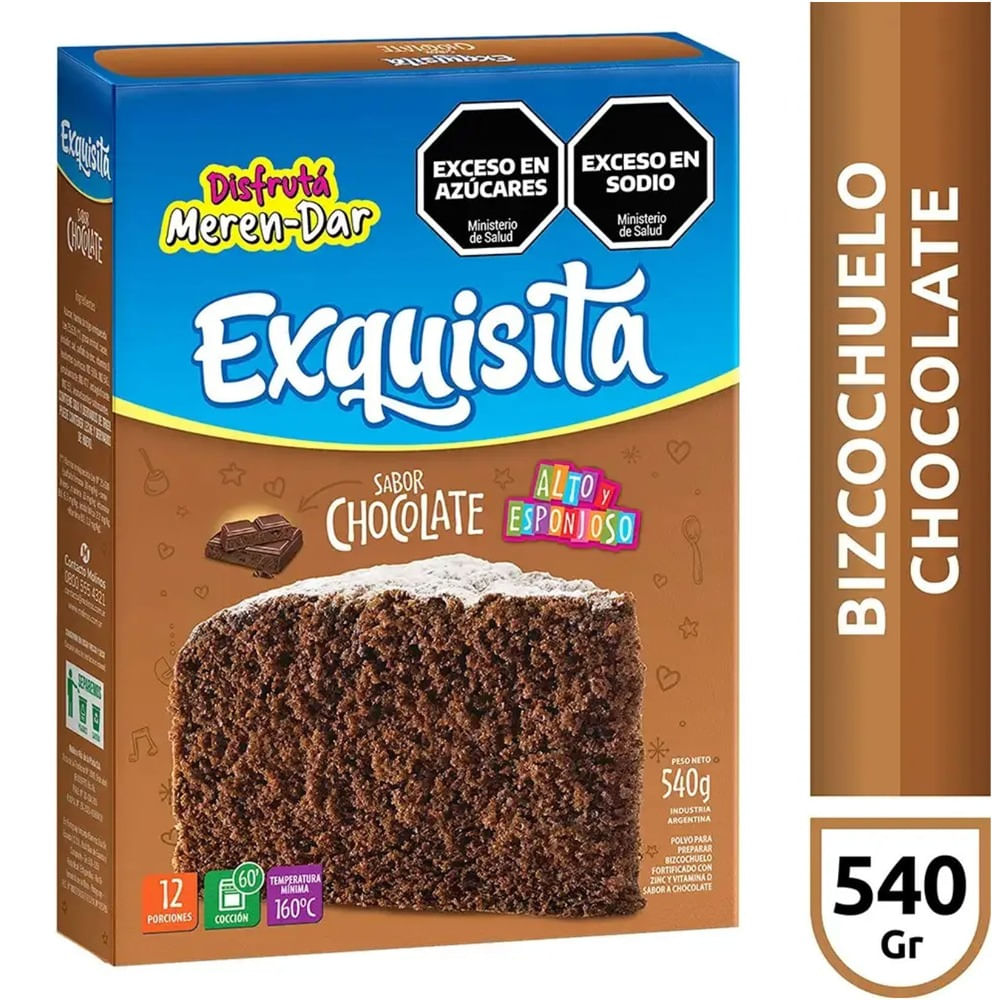 Bizcochuelo Exquisita Sabor Chocolate 540 G