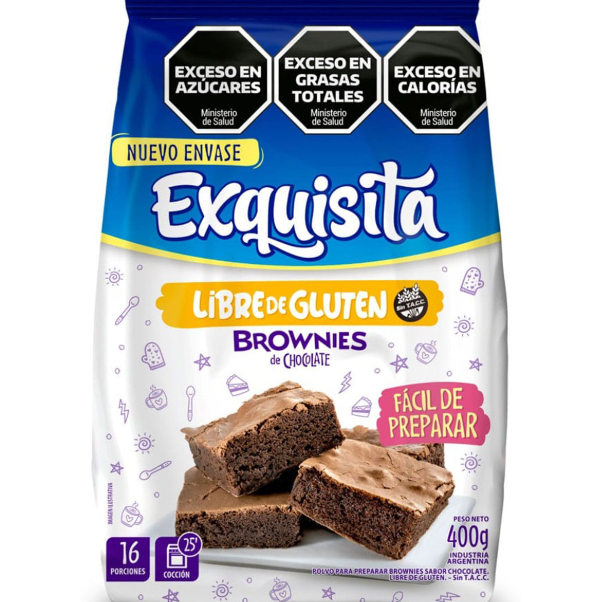 Premezcla sin tacc Exquisita brownie 400 g.