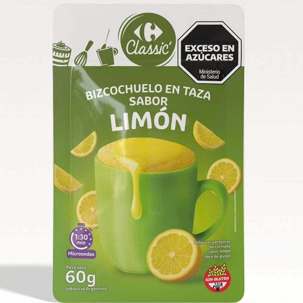 Bizcochuelo taza Carrefour Classic de limón 60 grs
