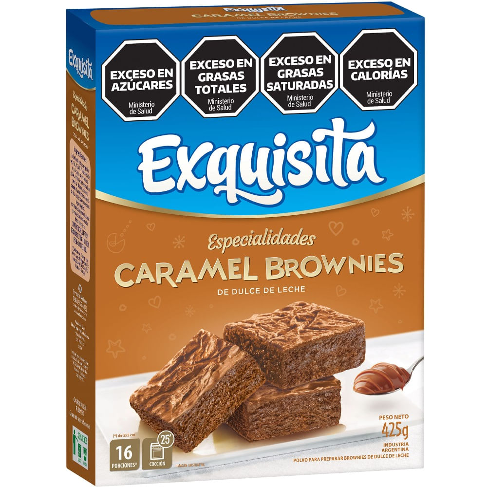 Brownies caramel con dulce de leche Exquisita 425 grs