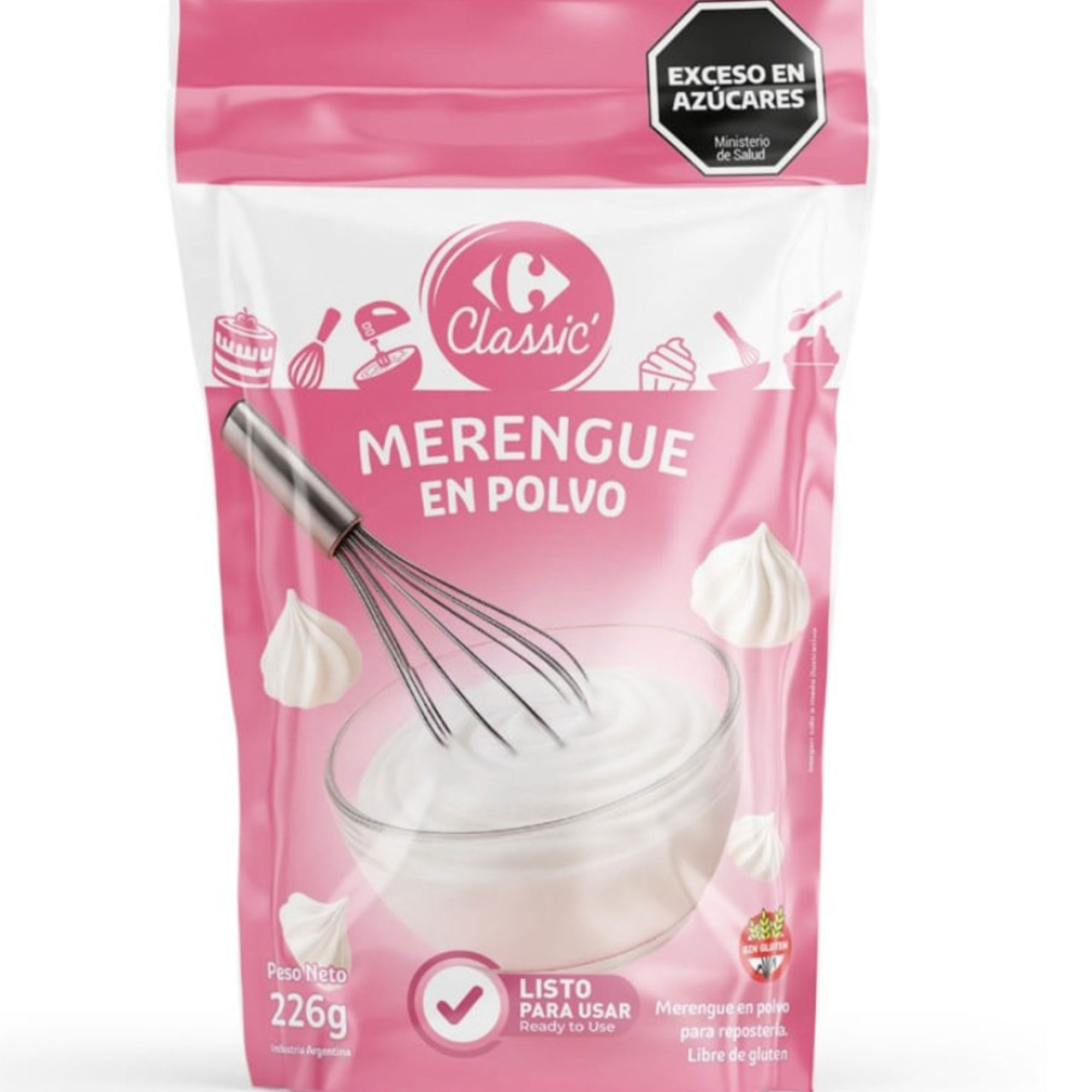 Merengue instantáneo Carrefour Classic 226 grs