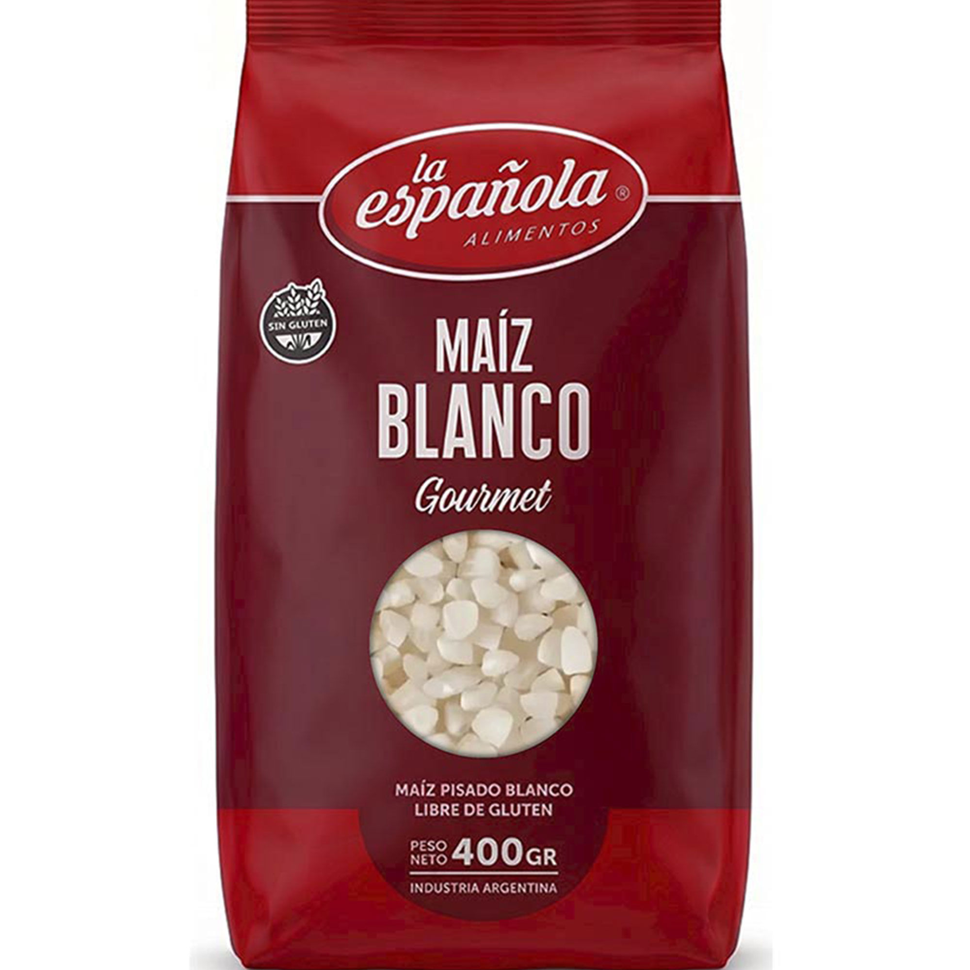 Maíz blanco molido La Española en bolsa 400 grs