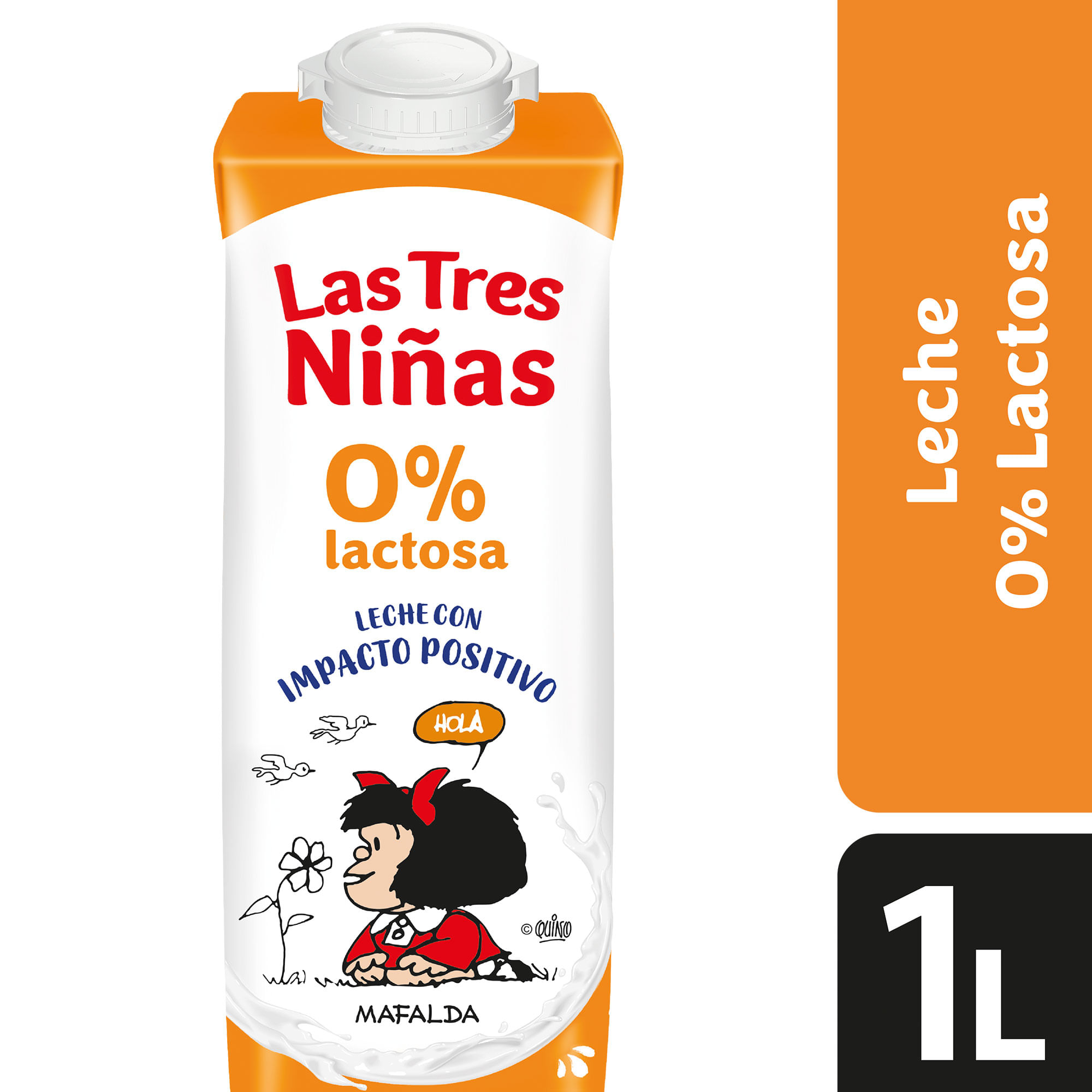 Leche descremada larga vida Las Tres Niñas reducida en lactosa 1 l.