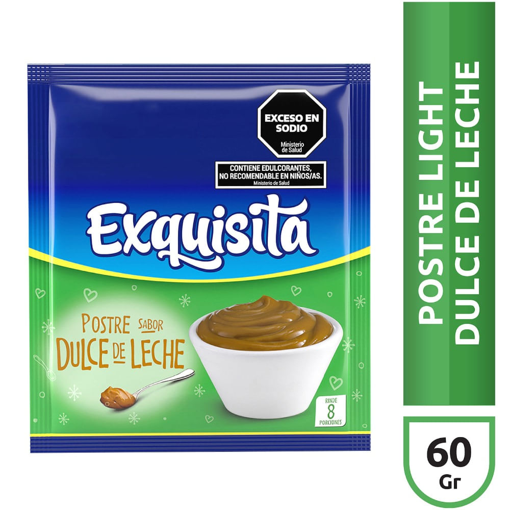 Postre light Exquisita dulce de leche en sobre 60 g.
