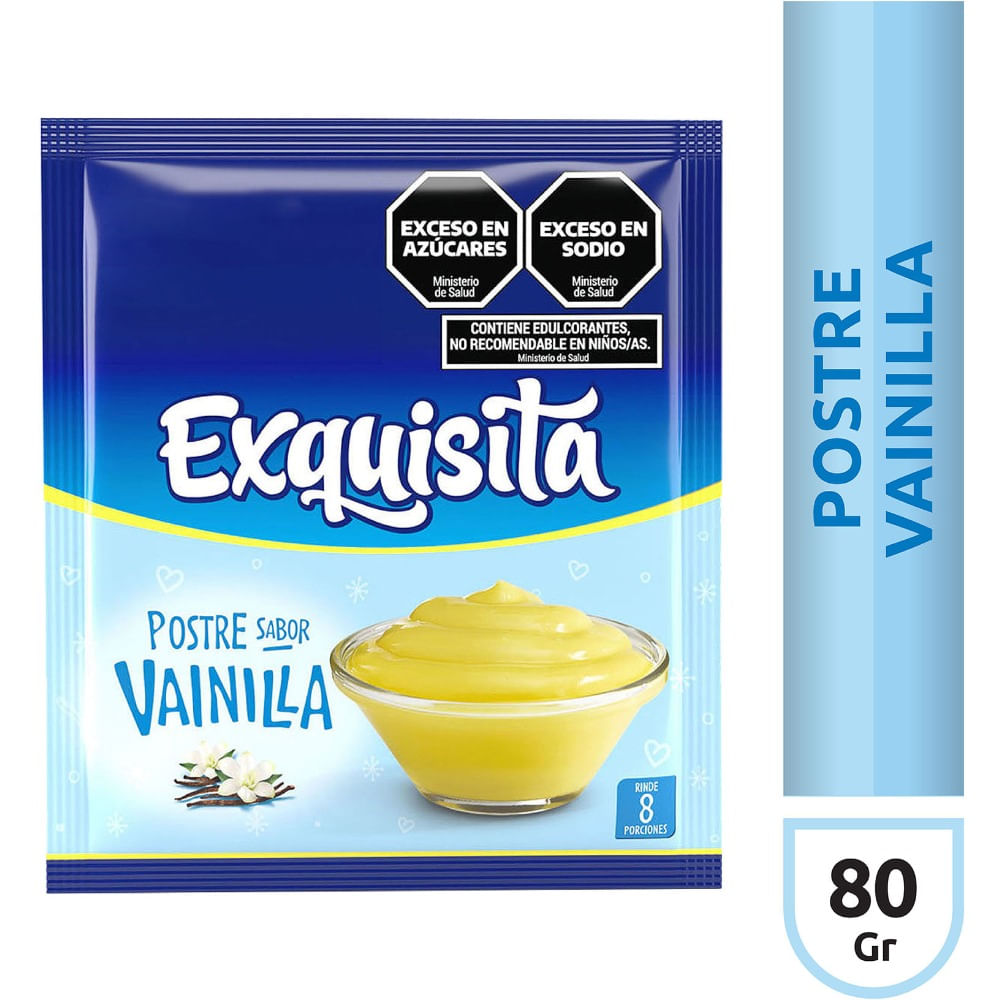 Postre Exquisita de vainilla 80 g.