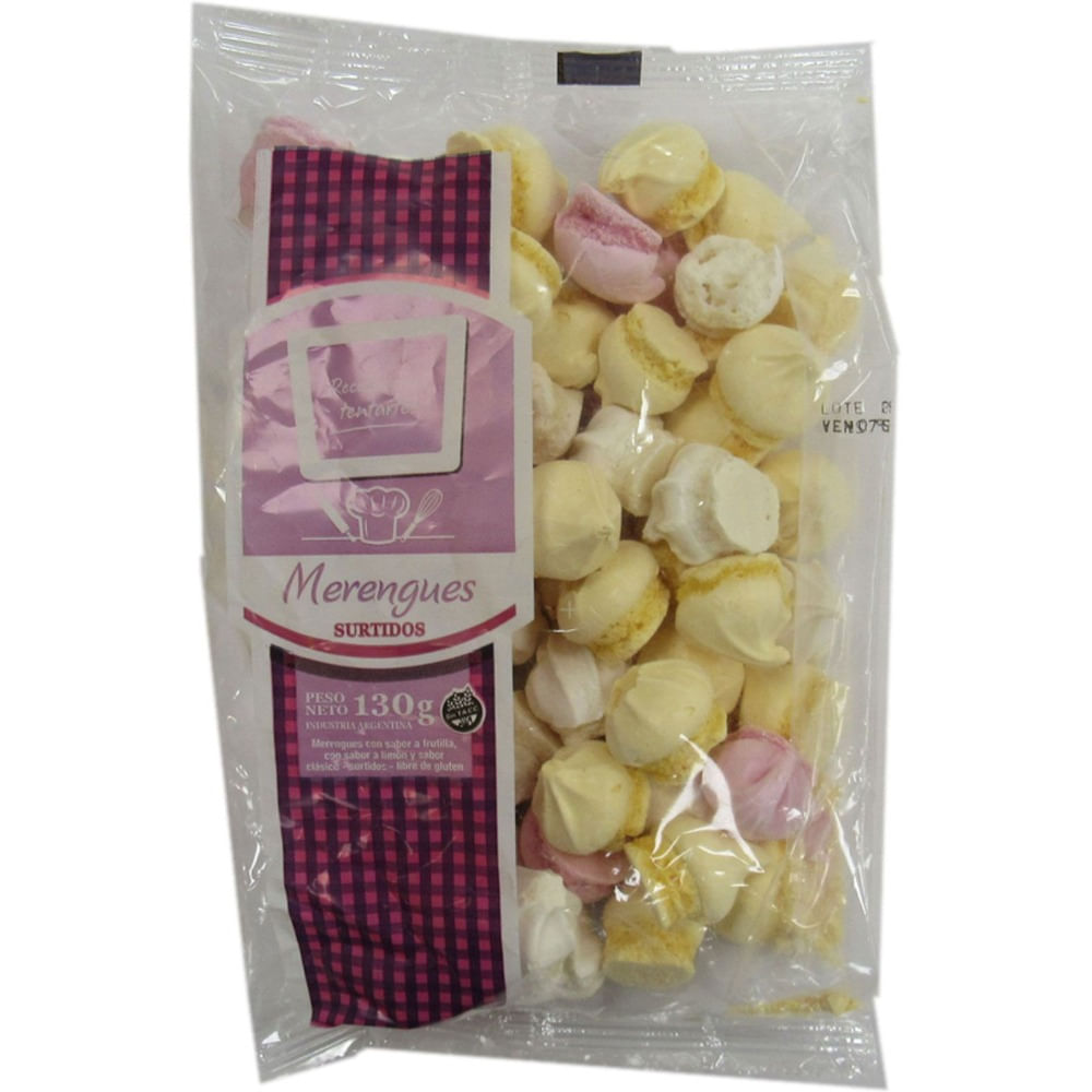 Merengues Recetas para tentarte colores saborizados 130 g.