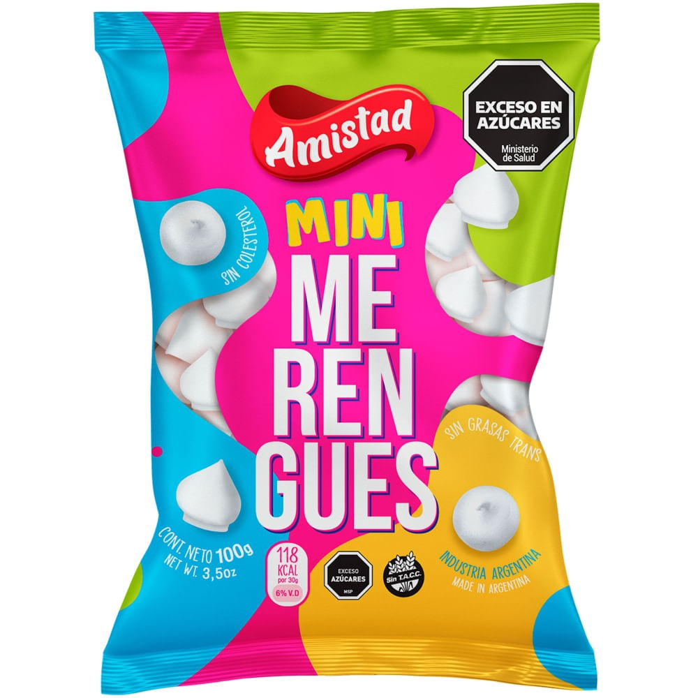 Mini merengue blancos La Amistad sin TACC 100 grs.