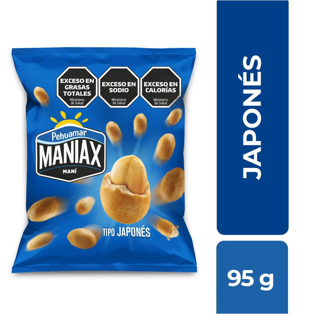 Maní japonés salado Maniax 95 g.