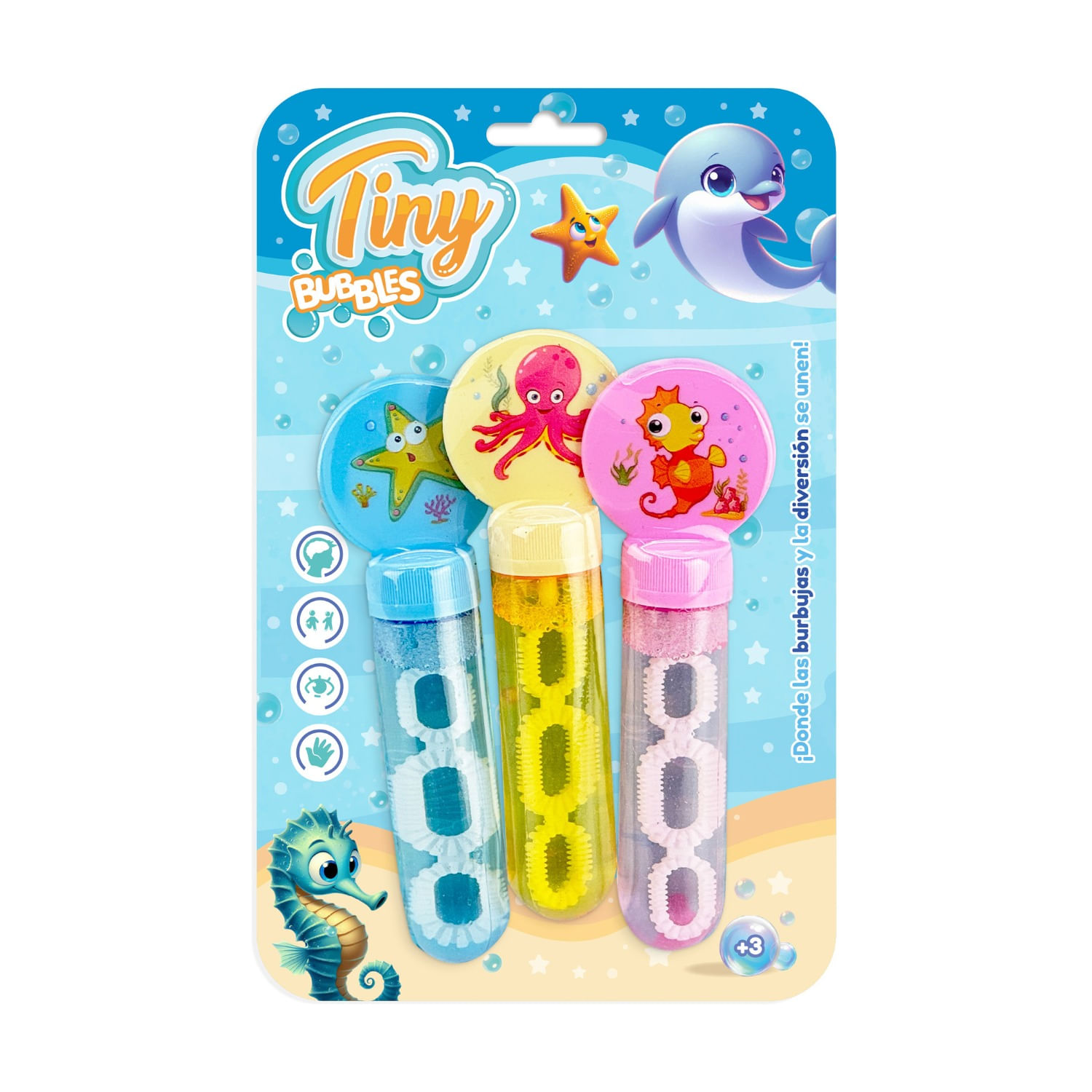 Burbujero Tiny animales marinos x 3 uni