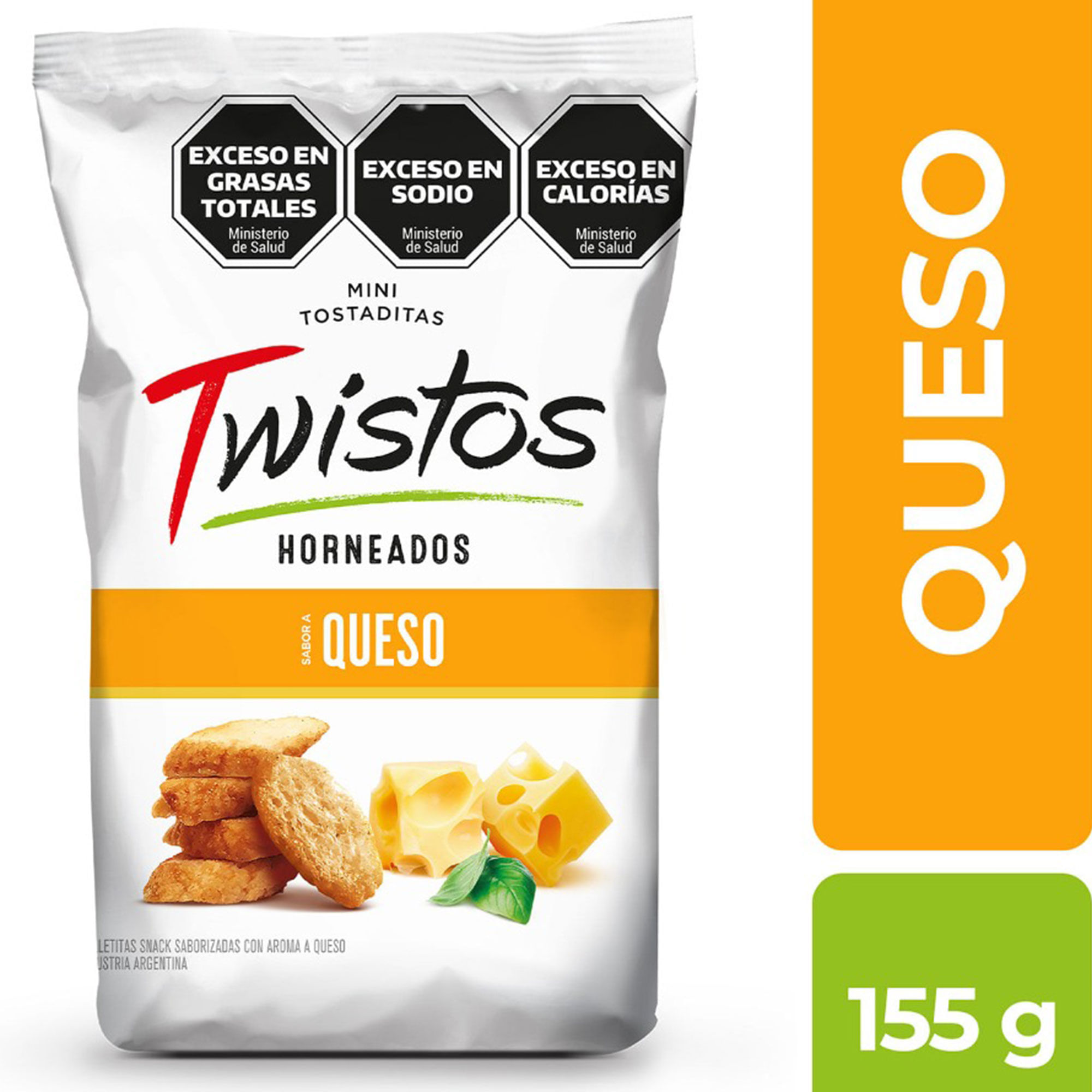 Mini tostadas de queso Twistos 155 g.