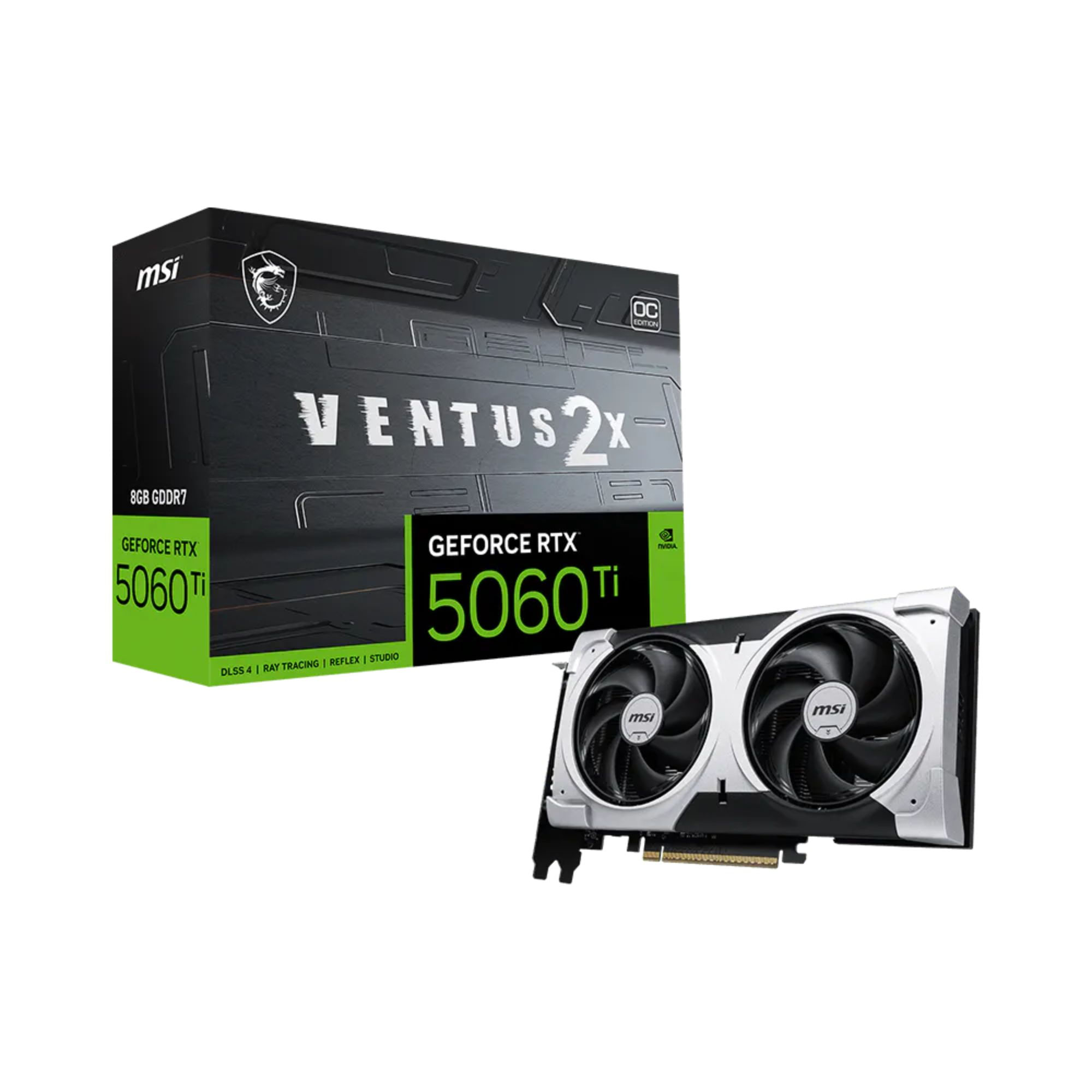 Placa De Video Msi Nvidia Geforce Rtx 5060 Ti Ventus 2x Oc Plus 8gb Gddr7 912-V536-001
