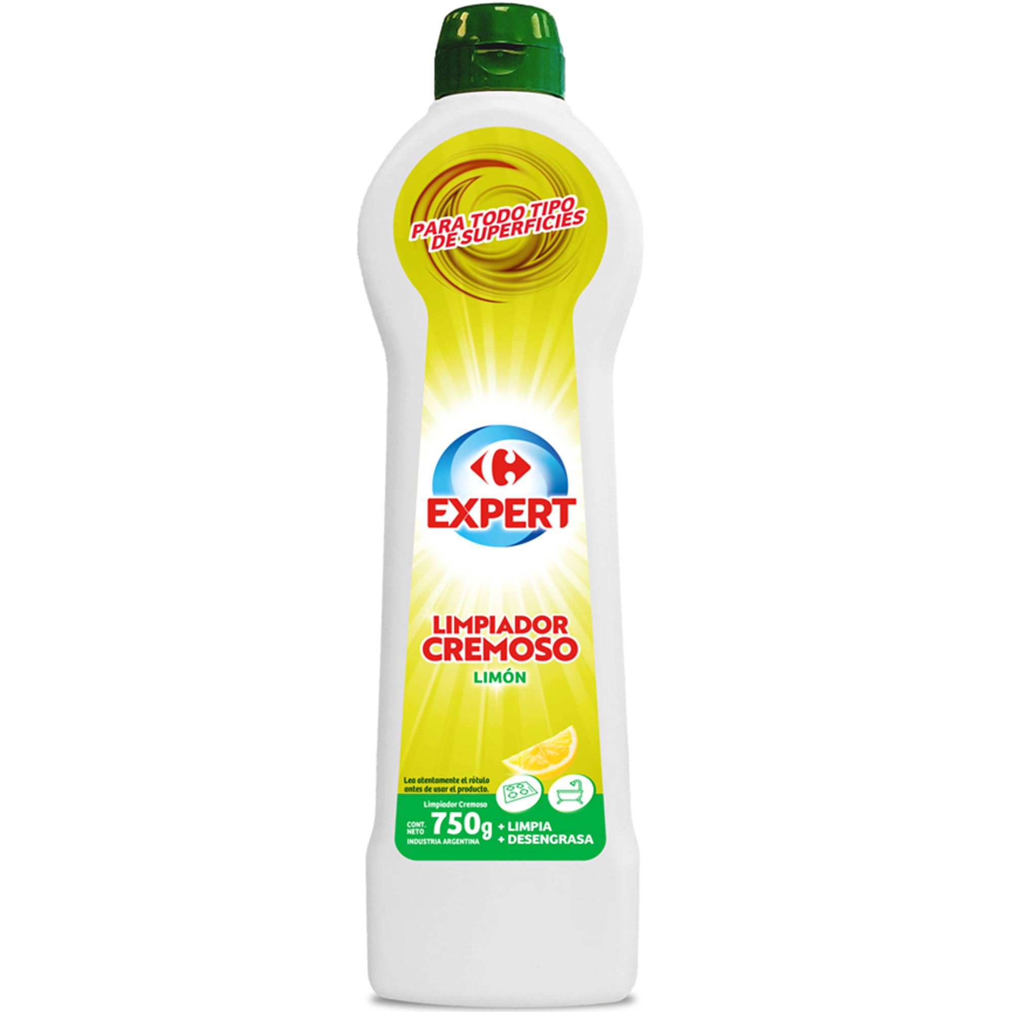 Limpiador cremoso Carrefour Expert limón 500 ml