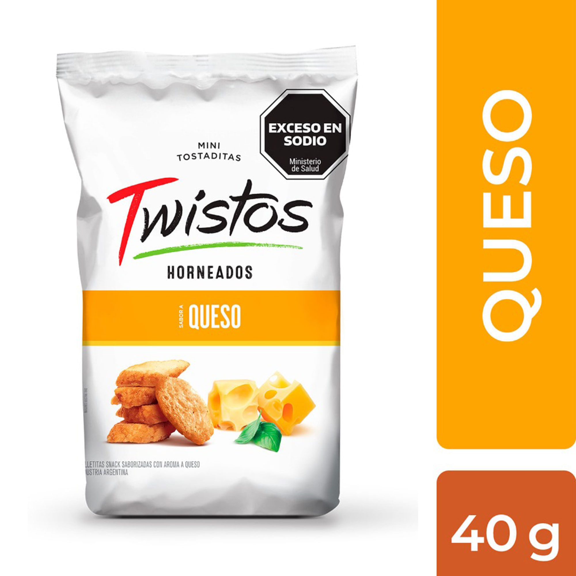 Mini tostaditas Twistos de queso 40 grs