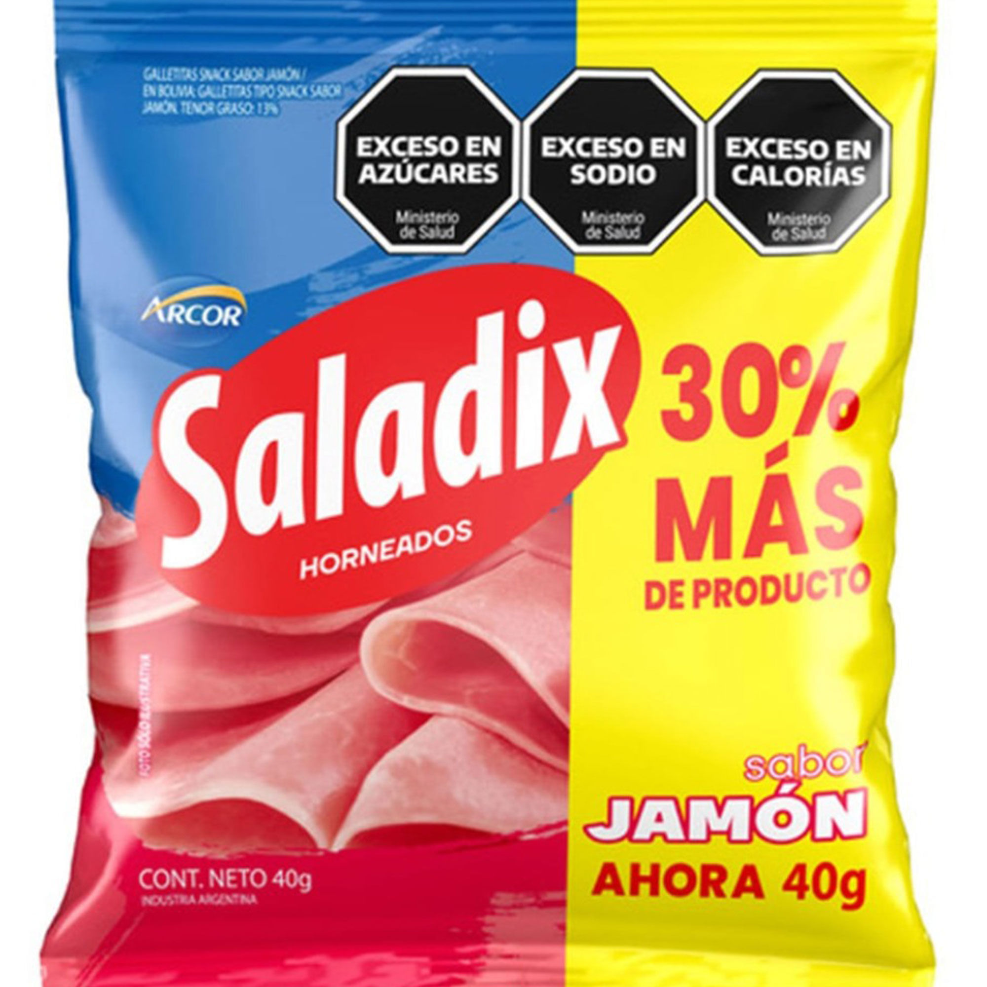 Galletitas saladas Saladix sabor jamón 40 grs