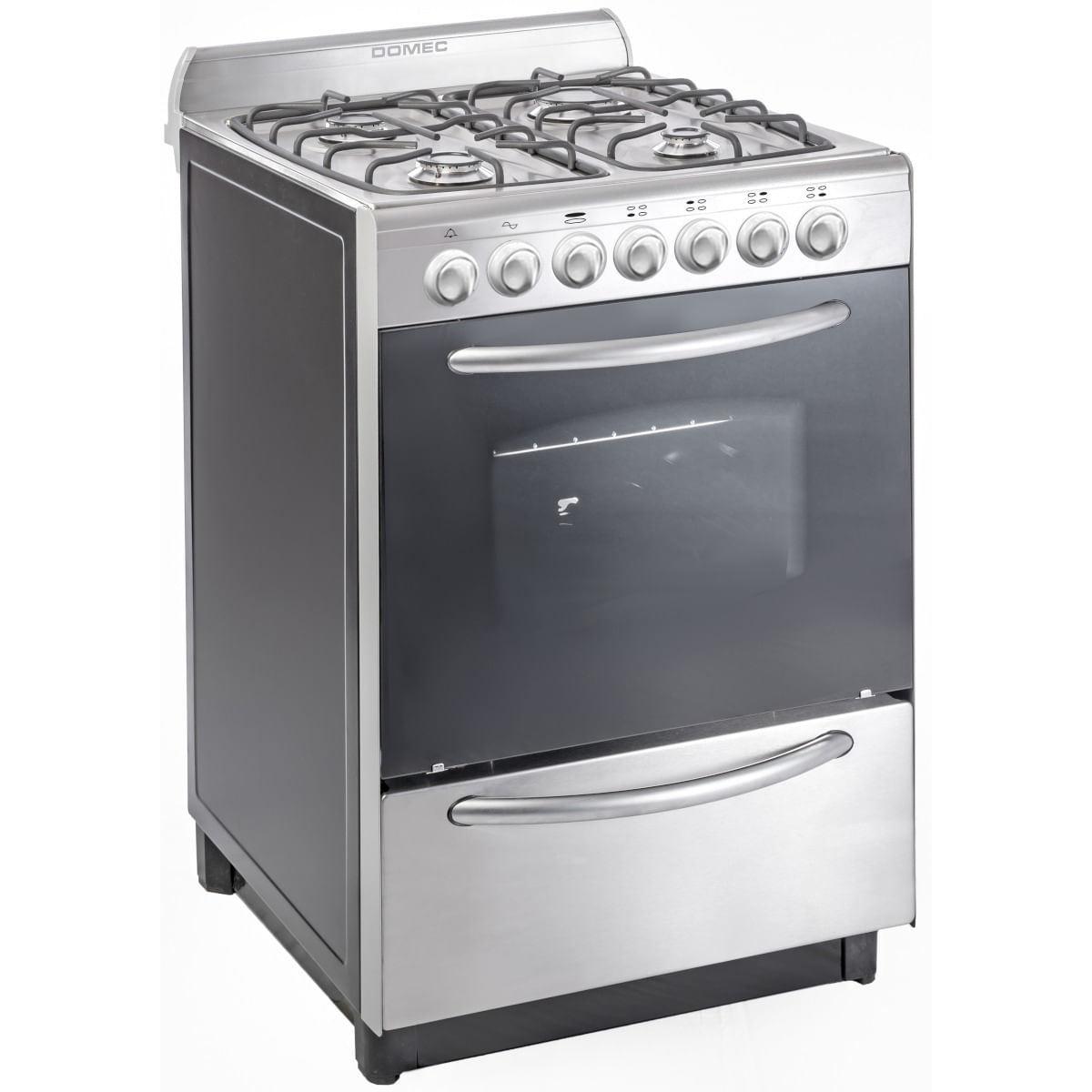 Cocina Domec Cxulev, Multigas, 56 Cms, Luz, Encenddo Electrico, Cajon Parrilla, Acero Inoxidable