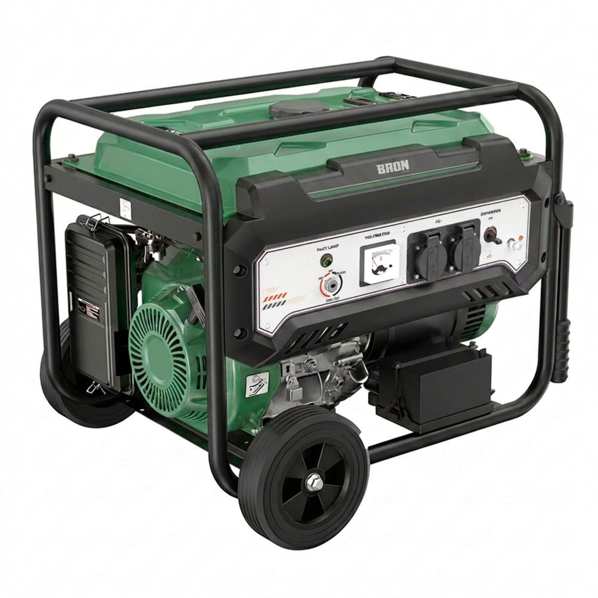 Generador Grupo Electrógeno a Nafta BRON by Gadnic 6500W Portátil Ruedas 220V Arranque Eléctrico