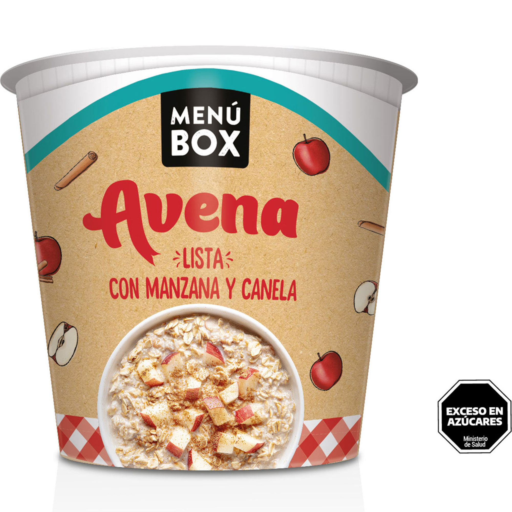 Avena con manzana y canela Menú Box 59 grs
