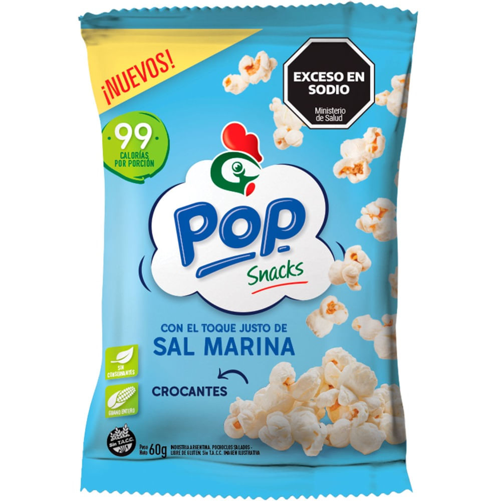 Pochoclos Gallo snacks con sal marina 60 g.