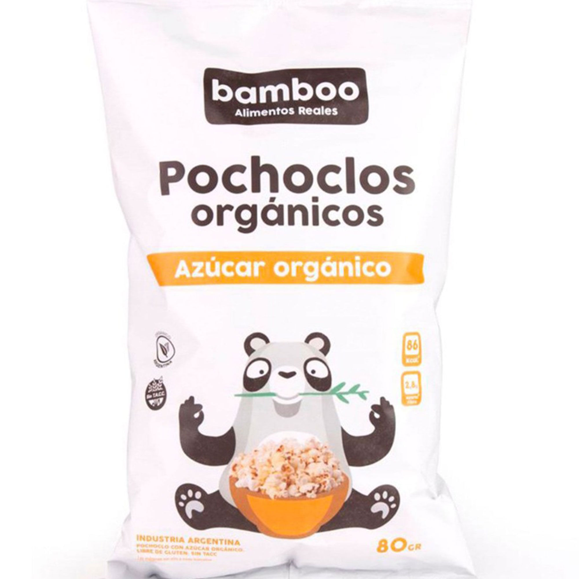 Pochoclo orgánico Bamboo azúcarados pack 80 grs