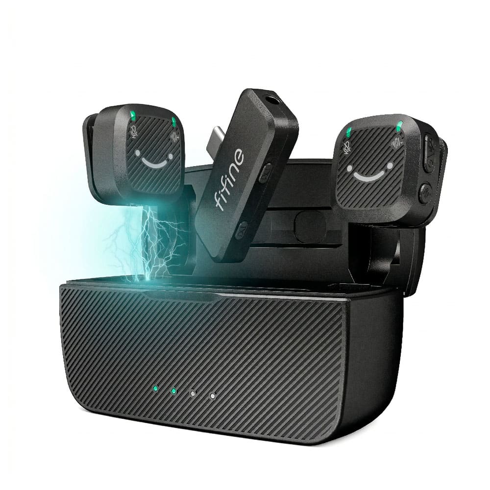 MicróFono Lavalier Fifine M12 Dual Inalambrico Streaming Usb-C