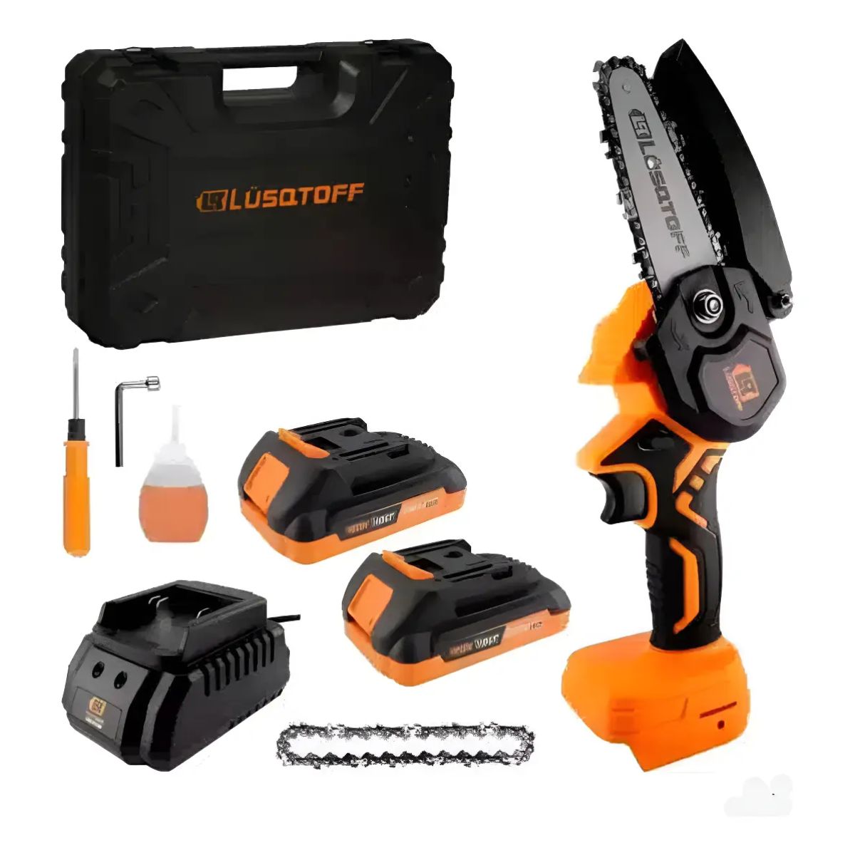 Electrosierra A Bateria Lusqtoff MML40-9BK 2Ah 5" Mini Motosierra Poda
