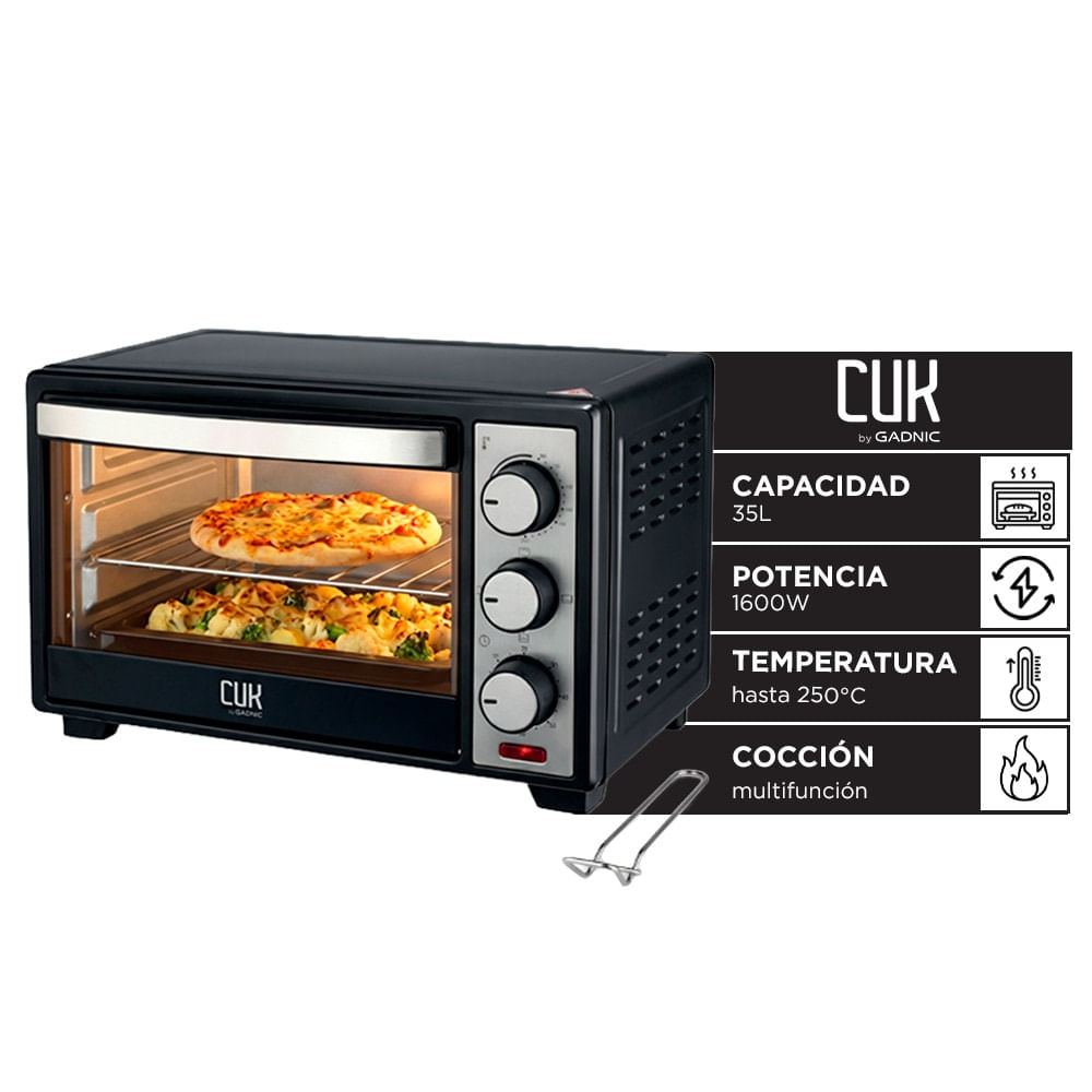 Horno EléCtrico Cuk By Gadnic 35l 1600w MultifuncióN