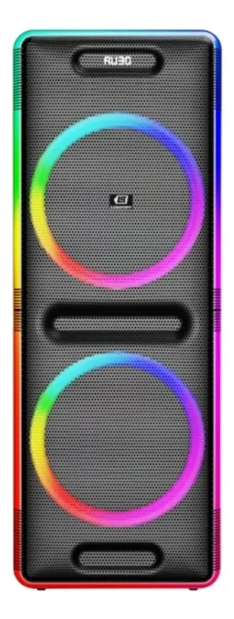 Parlante Lusqtoff Lightforce Doble Woofer 15 Con Luces