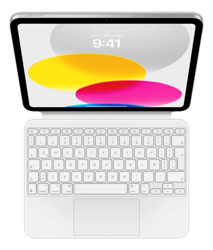 Magic Keyboard Folio Para Ipad Apple A16 EspañOl Mqdp3la-A Blanco