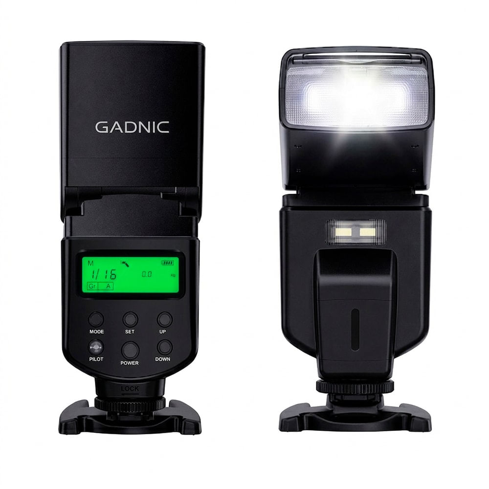 Flash FotográFico Gadnic Con RotacióN Horizontal 270° Y Vertical 90° Compatibilidad Universal