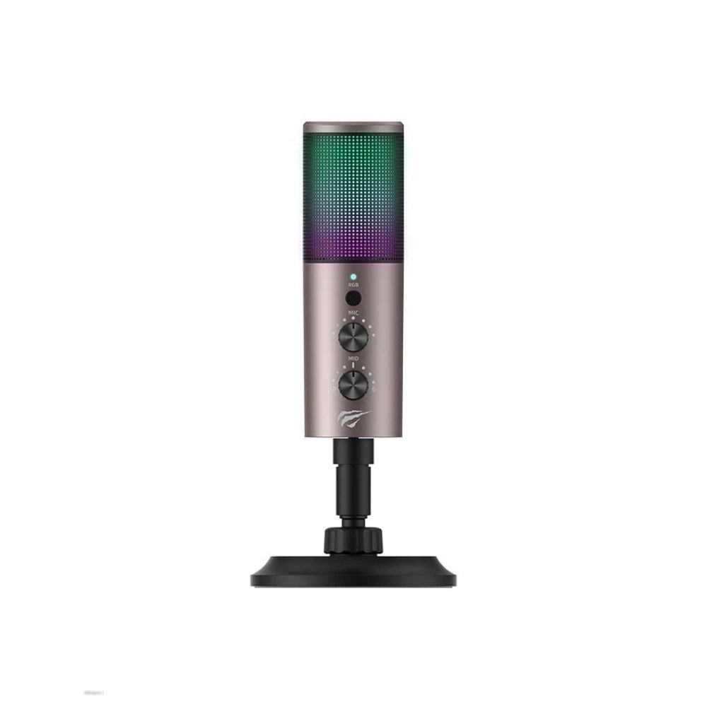 Micrófono Gamer Havit GK61 Rgb Gametone Highquality Negro