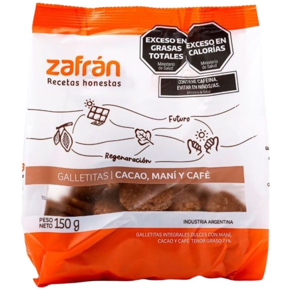 Galletitas Zafrán cacao maní café 150 g