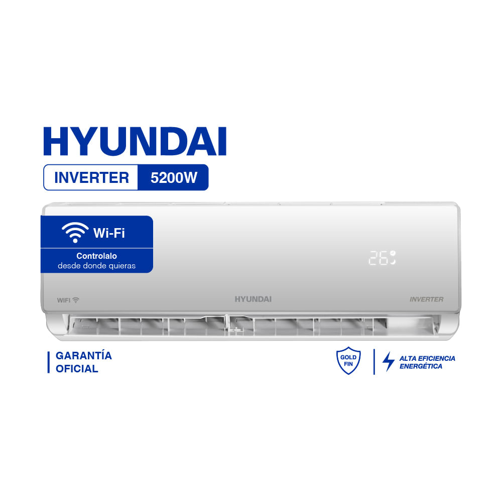 Aire Acondicionado F/C Hyundai Inverter con Wi-Fi 5200W / 4472 Frigorías