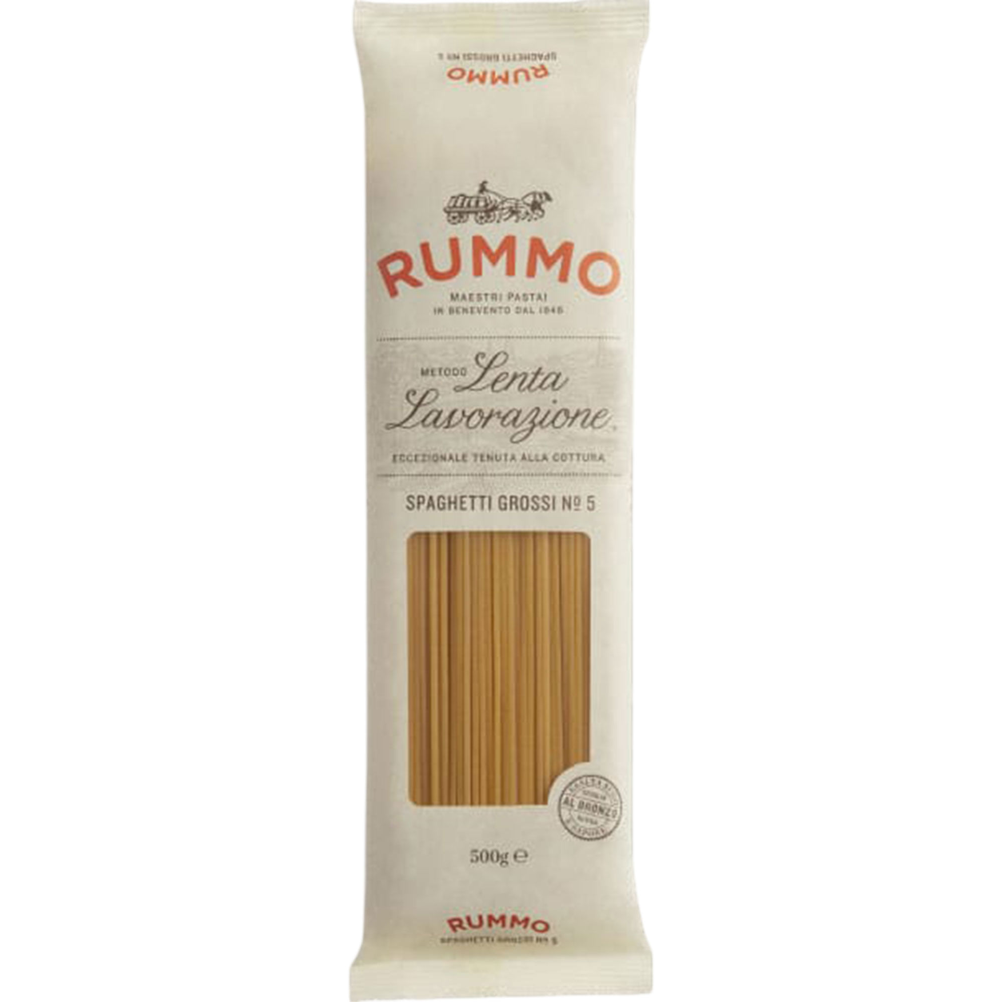 Pasta seca Rummo Spaghetti Grossi N°5 500 grs