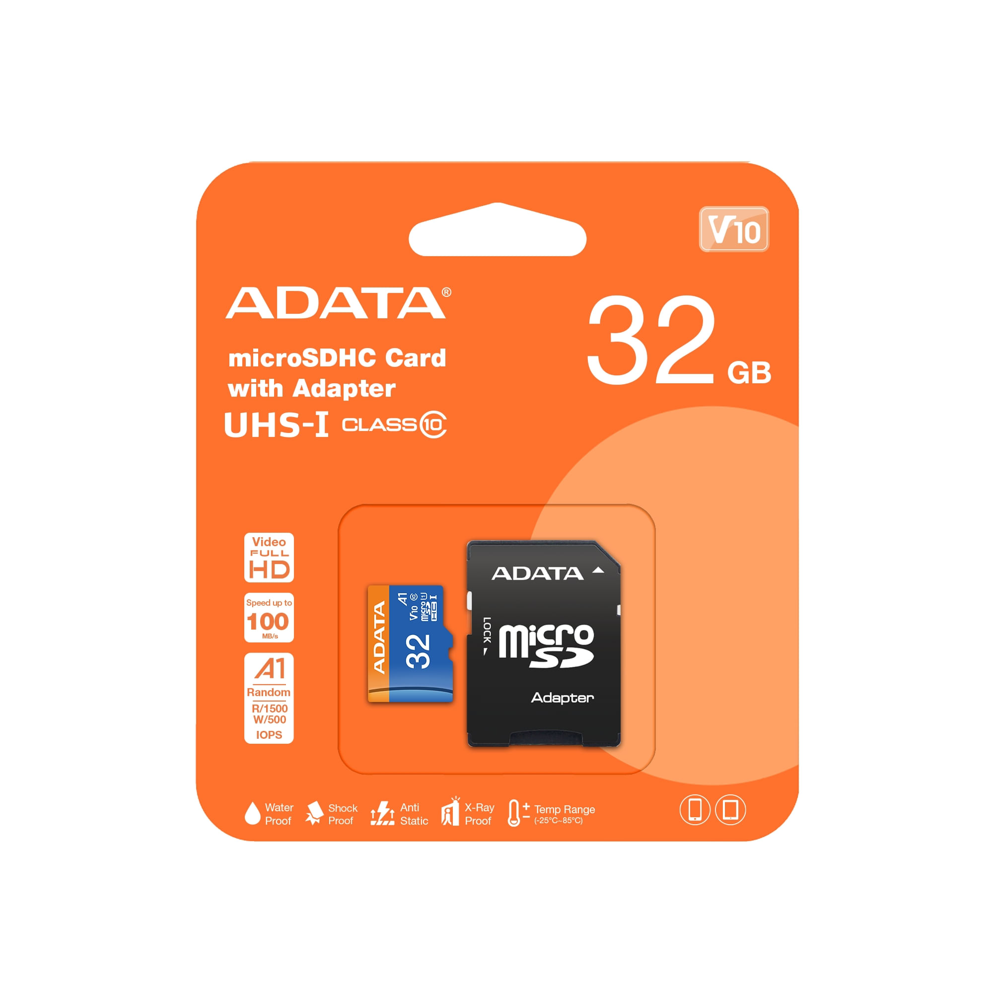 Tarjeta De Memoria Microsd Adata 32gb Clase 10 Ausdh32guicl10a1-Ra1