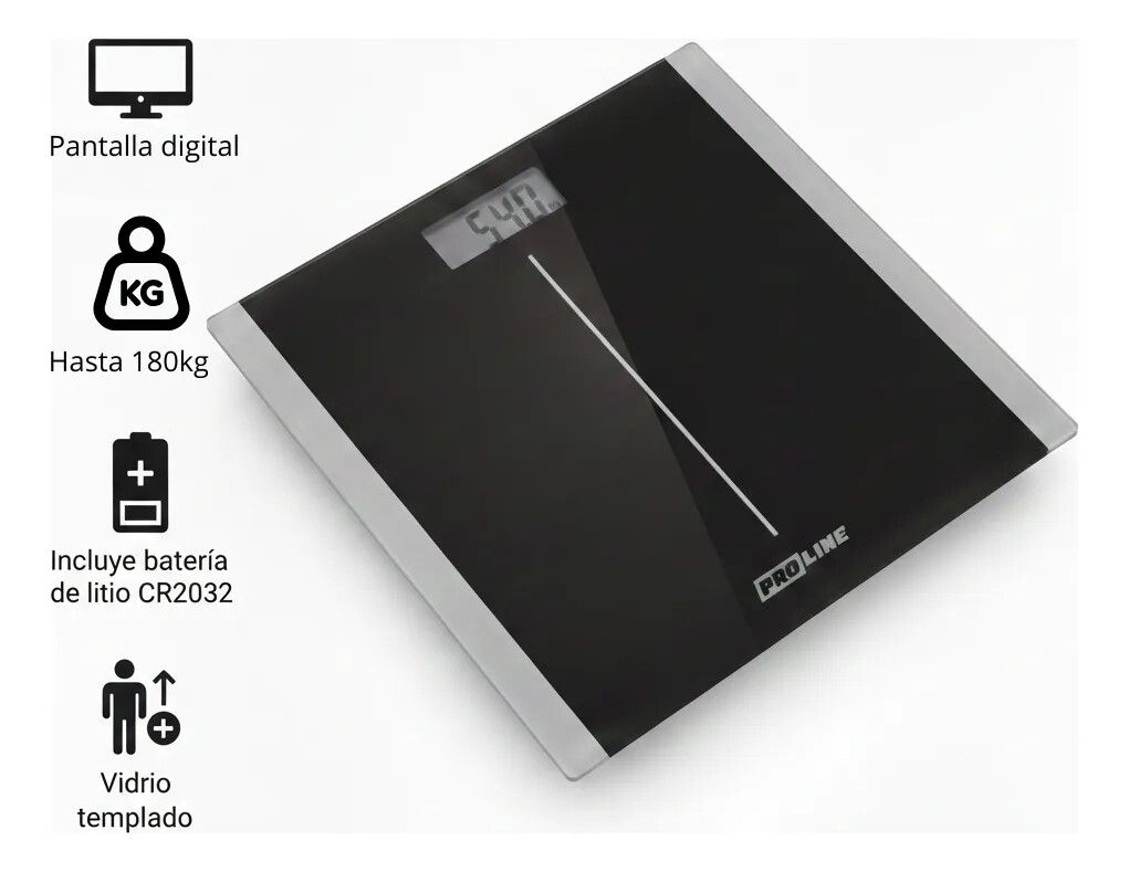 Balanza Digital BDPL1023PI Proline Hasta 180 Kg Vidrio Templado