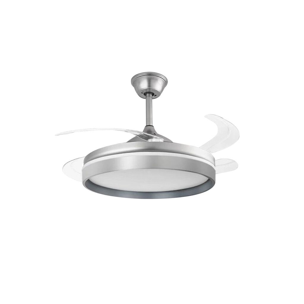 Ventilador De Techo Retráctil Plata EVVO CF-400