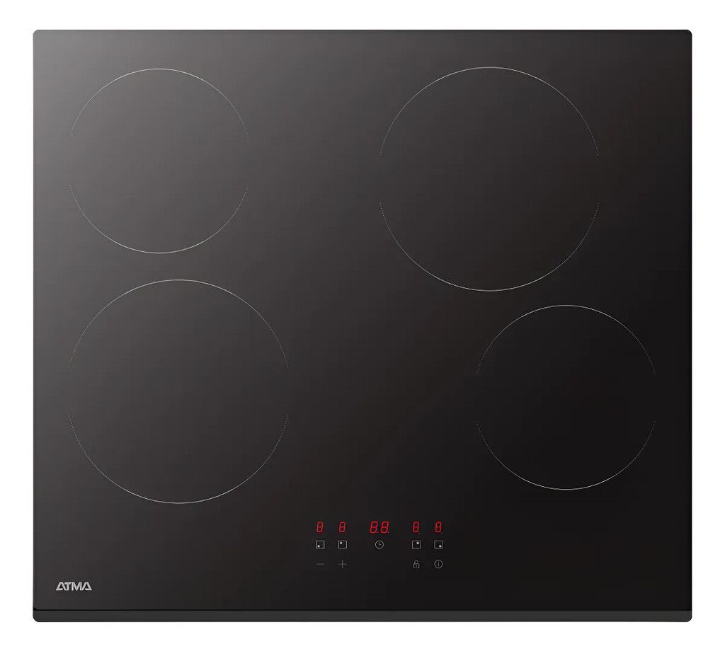 Anafe Vitroceramico Atma CAV4N 4 hornallas Color Negro