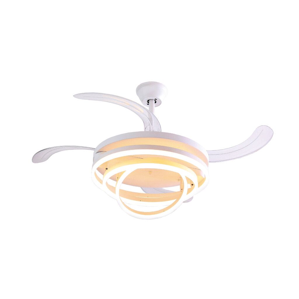 Ventilador de Techo Retractil RANSER ICE CF-303 35W Luz LED Minimalista Blanco